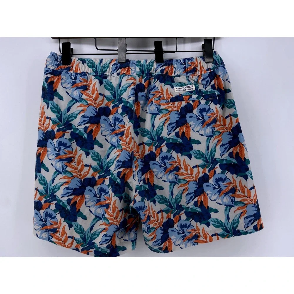 Fair Harbor Swim‎ Trunks Men 2XL The Anchor Tropical Floral Surf Beach Lined